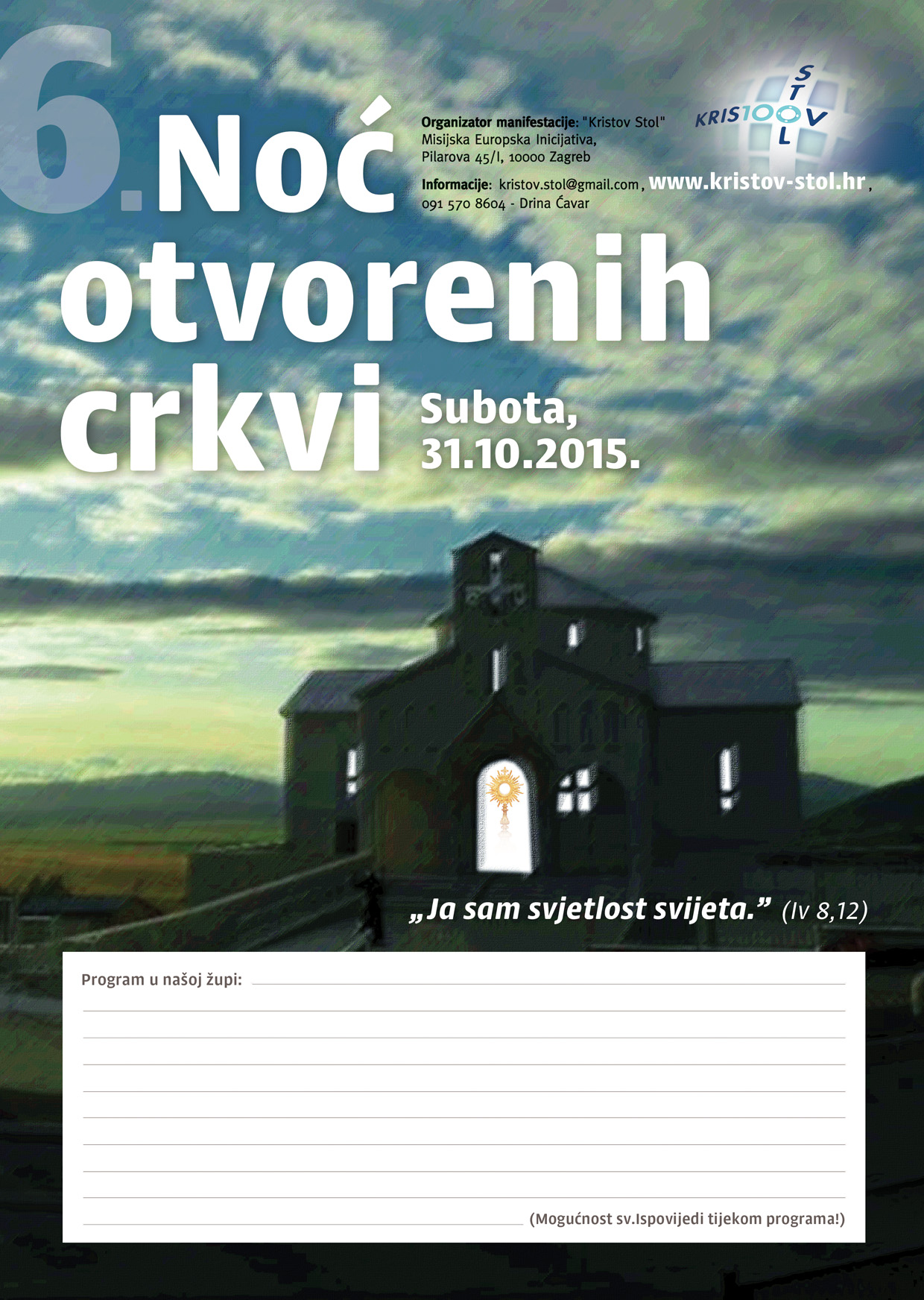 Noć otvorenih crkvi - obavijest za medije